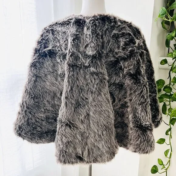 Wondershop Faux Fur Cape - Gray and Brown - Picture 6 of 8
